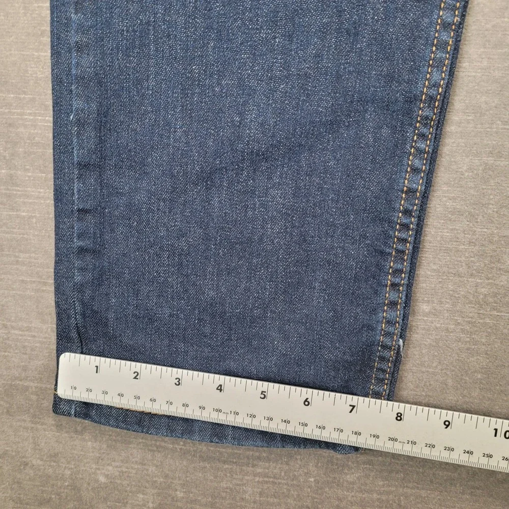 Levi's 513 Slim Straight Jeans Mens Actual Sz 36x30 Dark Indigo Blue Denim Pants